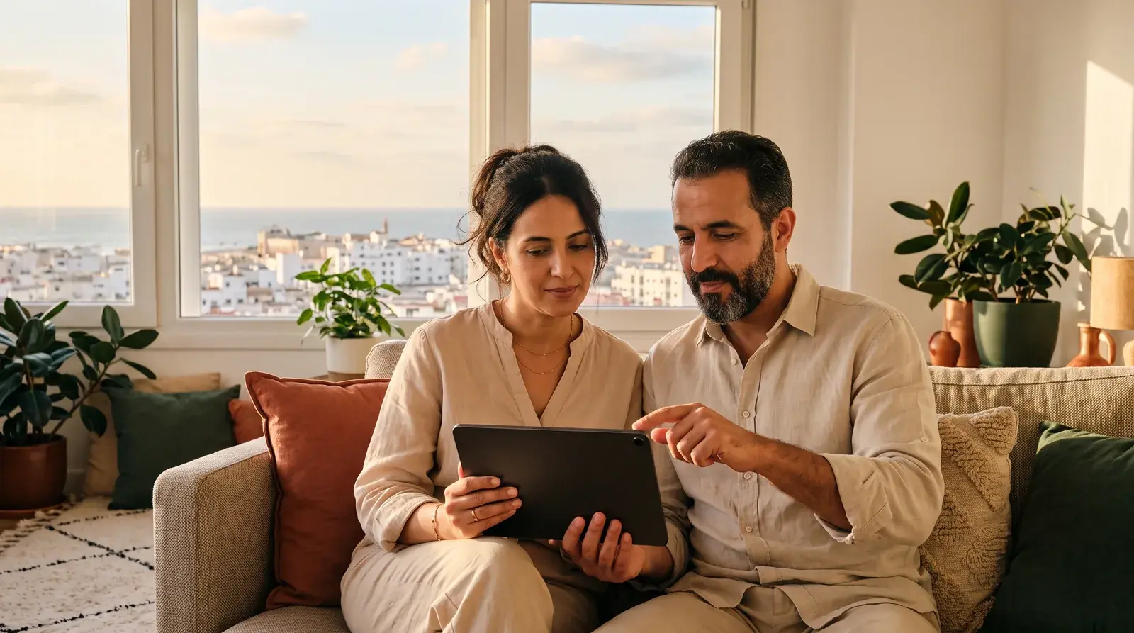 Le bon quartier se lit dans les chiffres, puis dans votre bien Quartier pour investir à Casablanca, un couple compare des chiffres face à la ville